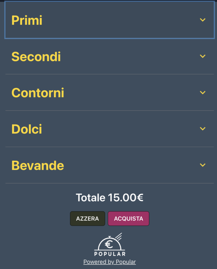 Sfoglia il Menù e Scegli la Serata