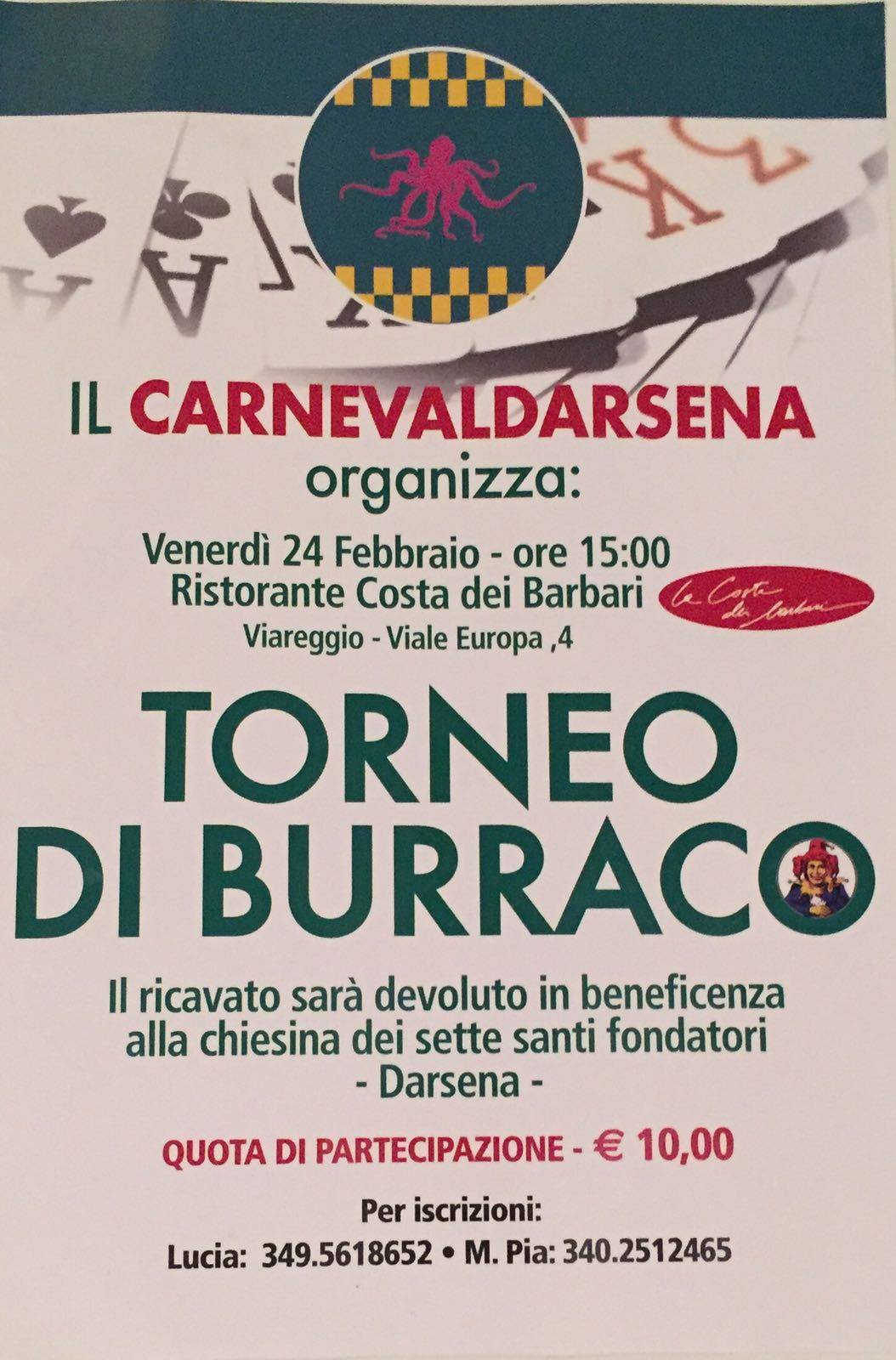 Progetto di beneficenza “Torneo di Burraco”