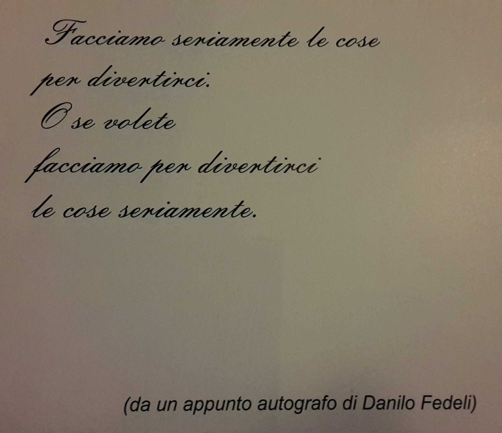 …E Così speriamo!